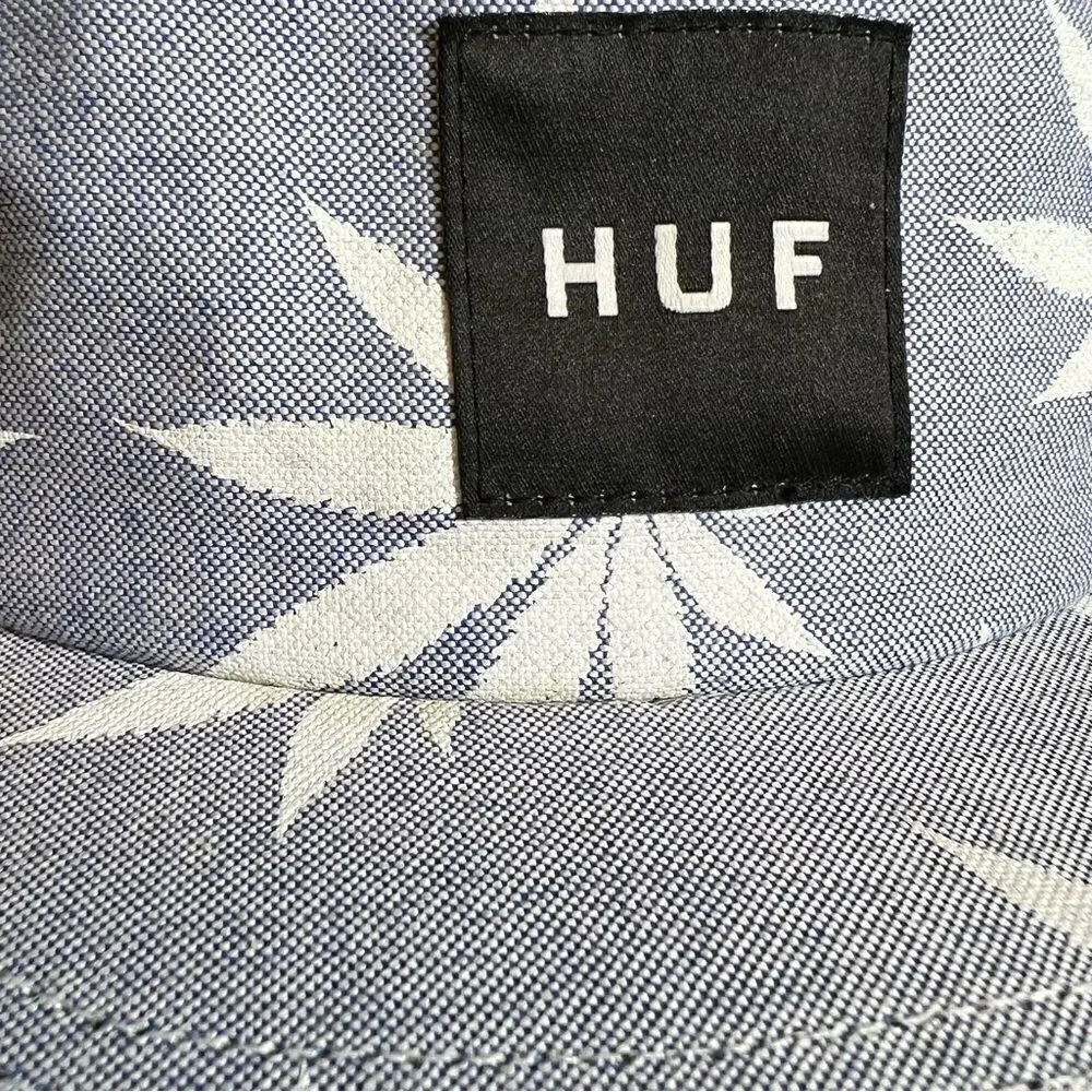 Huf Plantlife 5 panel adjustable hat Cap Marijuana Weed Lt Blue Unisex